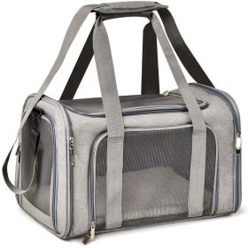 Pet Carrier for Cats, Dogs and Puppies, Gray, (Suitable For Daily Travel), 22 Lbs