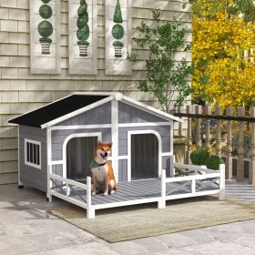 Dog House- Gray, White (Swiship-Ship)Prohibited by WalMart