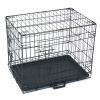 24" Pet Kennel Cat Dog Folding Steel Crate Animal Playpen Wire Metal