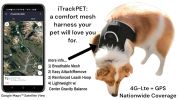 Waterproof GPS Pocket Dog Tracking Device w/ Realtime Remote Tracking Size:M