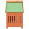 Dog Kennel Brown 37.8"x23.8"x34.3" Solid Wood Pine