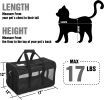 ScratchMe Pet Travel Carrier Soft Sided Portable Bag for Cats, Small Dogs, Kittens or Puppies, Collapsible, Durable, Airline Approved, Travel Friendly