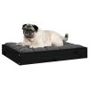 Dog Bed Black 24.2"x19.3"x3.5" Solid Wood Pine