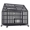 Heavy Duty Dog Cage pet Crate with Roof