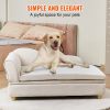 VEVOR Pet Sofa, Dog Couch for Large-Sized Dogs and Cats, Soft Velvety Dog Sofa Bed, 110 lbs Loading Cat Sofa, White