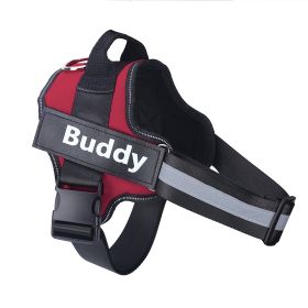 Dog Harness No Pull Reflective Breathable Adjustable Pet (Option: Red-2XL)