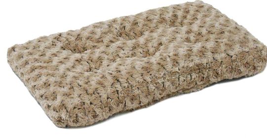 Dog Plush Bed Comfortable Crate Bed Washable Bed Kennel Pad Fit for Pet Cage (Color: Brown, size: XL)