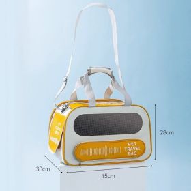 Pet Carrier Bag Soft Sided Collapsible Portable PET Travel Carrier Bag Pet Carrier For Dogs Cats Airline Approved Carrier Soft Sided (Color: yellow)