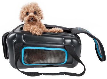 The Airline Approved Collapsible Lightweight Ergo Stow-Away Contoured Pet Carrier (SKU: B50BKBLMD)