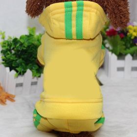 Pet four-legged clothes (Color: yellow, size: M)