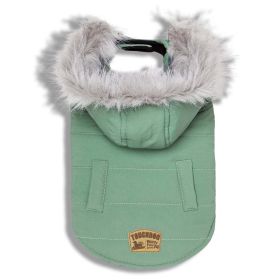 Touchdog 'Eskimo-Swag' Duck-Down Parka Dog Coat (Color: Mint Green, size: small)