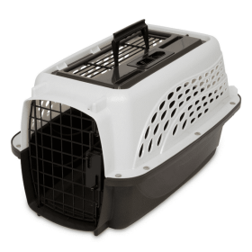 Double Door Top Load Pet Kennel, 19"L (Actual Color: White)