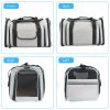 Expandable Pet Carrier Airline Approved Cat Dog Carrier Cat Collapsible Soft Carrier Bag with Removable Fleece Pad Pockets Breathable Mesh Adjustable