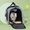 Expandable Pet Carrier Airline Approved Cat Dog Carrier Cat Collapsible Soft Carrier Bag with Removable Fleece Pad Pockets Breathable Mesh Adjustable