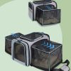 Expandable Pet Carrier Airline Approved Cat Dog Carrier Cat Collapsible Soft Carrier Bag with Removable Fleece Pad Pockets Breathable Mesh Adjustable