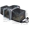 Expandable Pet Carrier Airline Approved Cat Dog Carrier Cat Collapsible Soft Carrier Bag with Removable Fleece Pad Pockets Breathable Mesh Adjustable