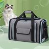 Expandable Pet Carrier Airline Approved Cat Dog Carrier Cat Collapsible Soft Carrier Bag with Removable Fleece Pad Pockets Breathable Mesh Adjustable