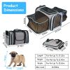 Expandable Pet Carrier Airline Approved Cat Dog Carrier Cat Collapsible Soft Carrier Bag with Removable Fleece Pad Pockets Breathable Mesh Adjustable