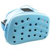 Narrow Shelled Perforated Lightweight Collapsible Military Grade Transportable Designer Pet Carrier